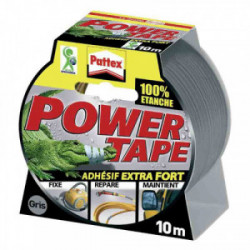 Adhésif super puissant "Power tape" Gris - 50 mm x 10 m de marque PATTEX, référence: B2448500