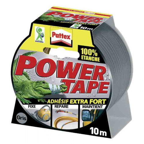 Adhésif super puissant "Power tape" Gris - 50 mm x 10 m - PATTEX
