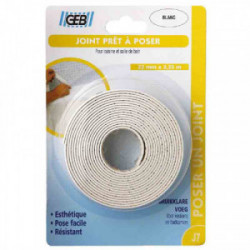 Joint d'étanchéité préformé 22 mmx 3,35 m - Blanc de marque GEB, référence: B2587100