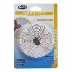 Joint d'étanchéité préformé 40 mmx 3,35 m - Blanc de marque GEB, référence: B2587200