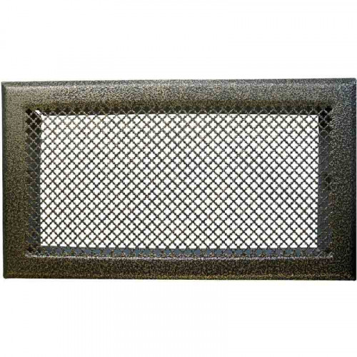 Grille de cheminée avec précadre 345 x 195 mm couleur laiton - Dmo