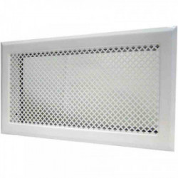 Grille de cheminée avec précadre 345 x 195 mm couleur blanc - Dmo