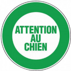 Disque plastique "Attention au chien" de marque Novap, référence: B2972700