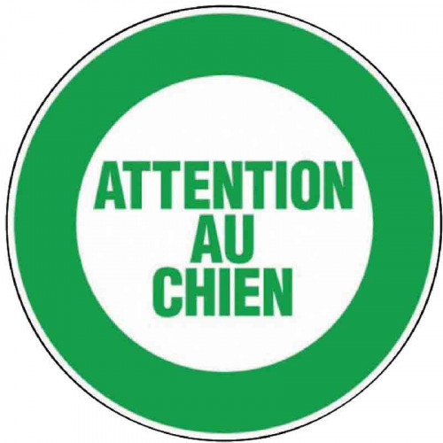 Disque plastique "Attention au chien" - Novap