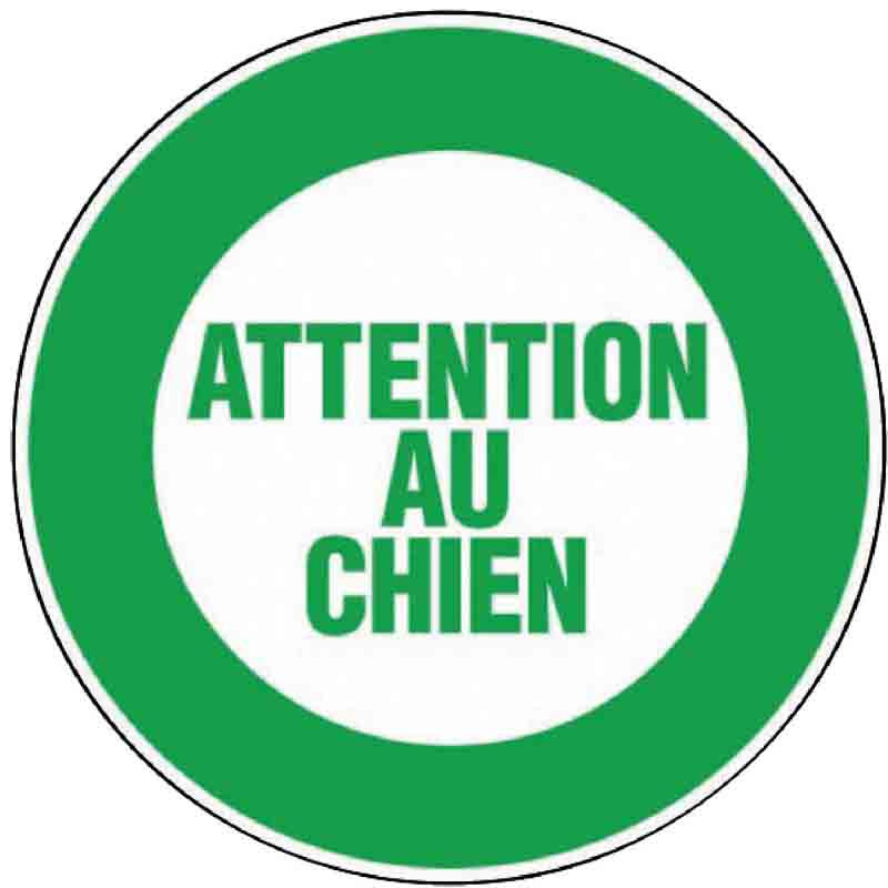 Disque attention au chien D: 300 mm - vue 2
