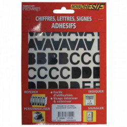 Lettres adhésives 30 mm - Noir de marque Novap, référence: B2976400