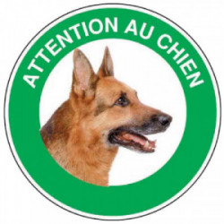 Disque Ø18 cm "Attention chien berger allemand" de marque Novap, référence: B2978400