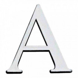 Lettre "A" adhésive plastique relief couleur or - Novap