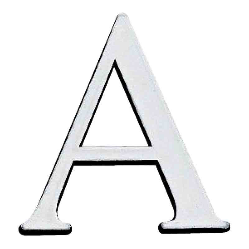 Lettre "A" adhésive plastique relief couleur or