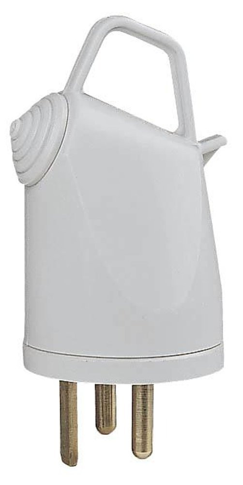 Fiche mâle plexo 2 pôles + terre 20A grise