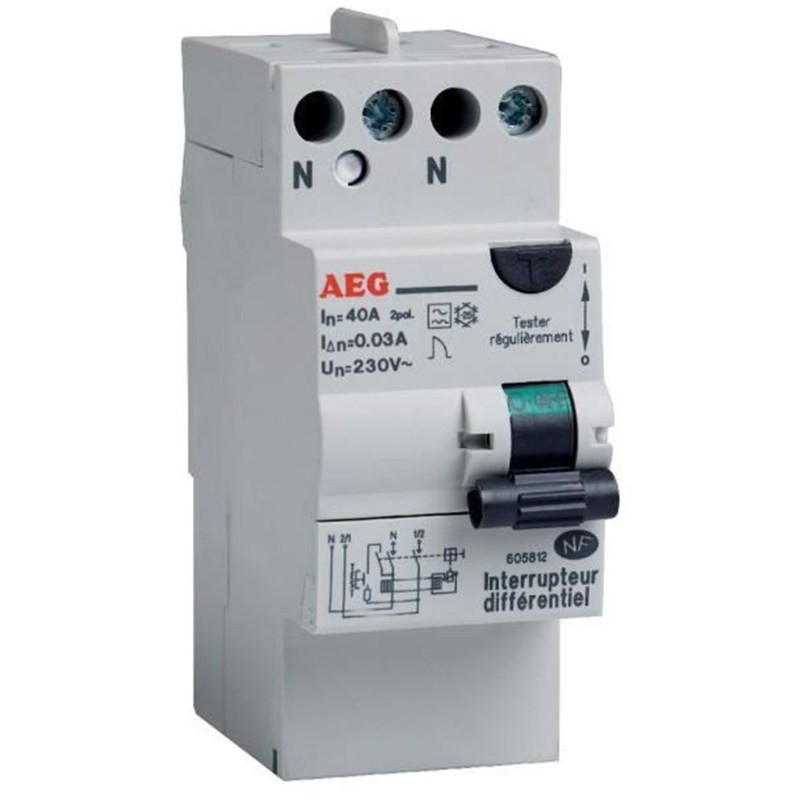 Interrupteur différentiel 30mA 40A type AC