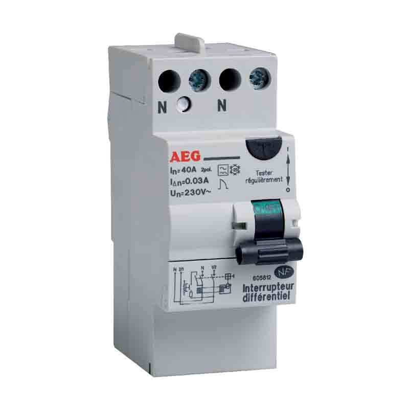 Interrupteur différentiel type A avec borne étagée - 40A