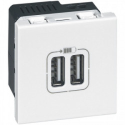 Mosaïc prise chargeur double USB 1500mA de marque LEGRAND, référence: B3312800