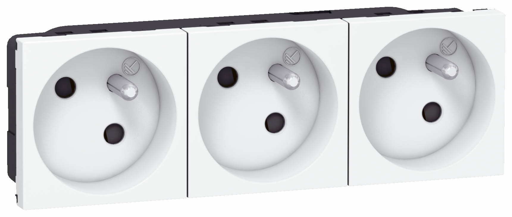 Mosaic prise précablée 3 x 2 pôles + terre mécanisme