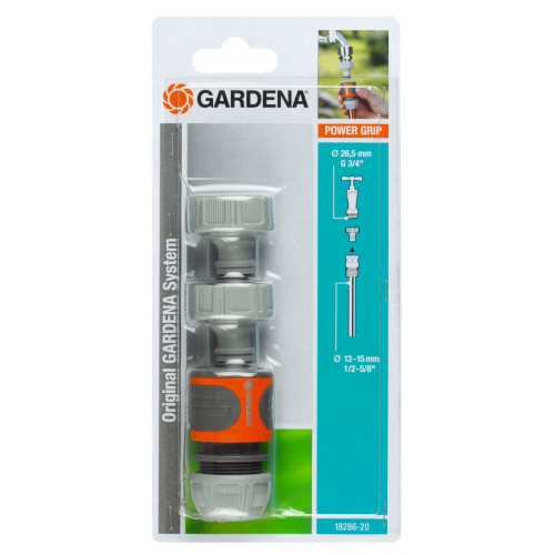 Nécessaire de raccordement pour robinet 20/27 et tuyau Ø 13 - 15 mm - GARDENA