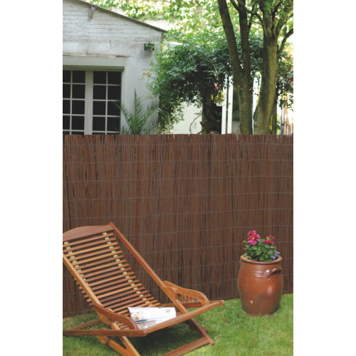 Canisse En Osier Brise-vue 60 X 300 Cm - Naturelle, Occultante, Avec Colliers De Fixation