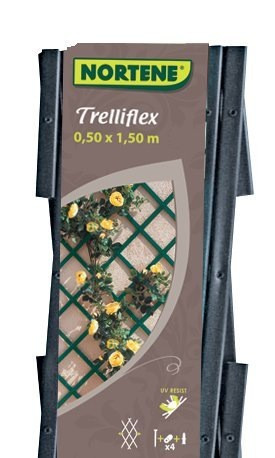 Treillis extensible en PVC 0,5 x 1,5 m gris TREILLIFLEX