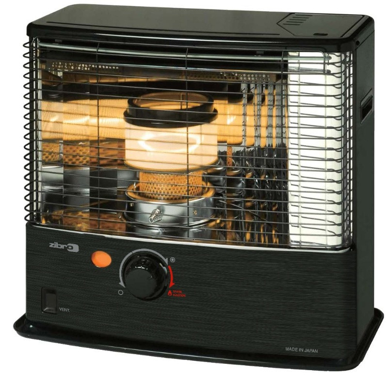 Poêle à pétrole à mêche double combustion 3,2 kW - RC320 - noir