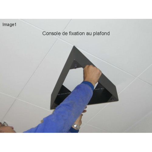 Cheminée centrale suspendue avec porte et foyer acier CH95F - anthracite - FOCGRUP