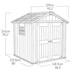 Abri de jardin résine 5 m2 avec plancher - Brossium - CHALET & JARDIN