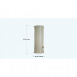 Récupérateur d'eau colonne romaine cylindrique sable 1000 L - GRAF 