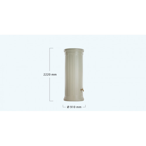 Récupérateur d'eau colonne romaine cylindrique sable 1000 L - GRAF 