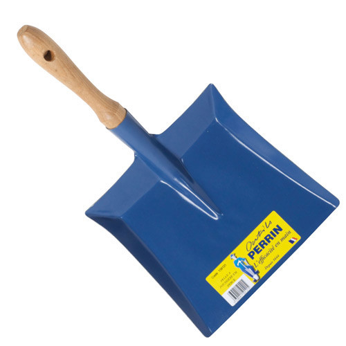 Pelle à poussiere emmanchée perce