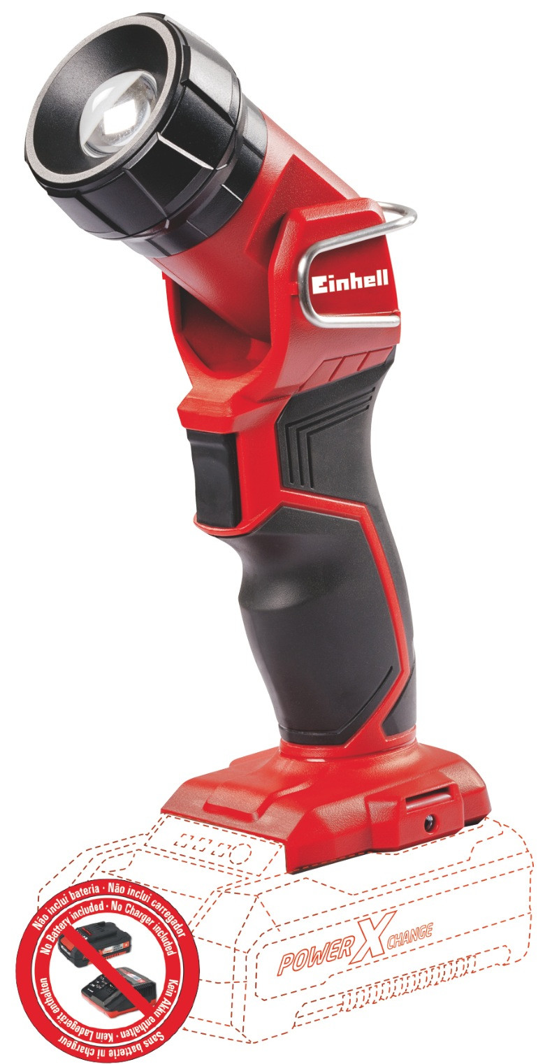 Einhell Lampe torche sans fil te cl 18 Li h Solo Power X Change 18V Flux lumineux : 280 lm Jusqu'à 32h d'autonomie 1 led Livré sans Batterie ni Chargeur - vue 3