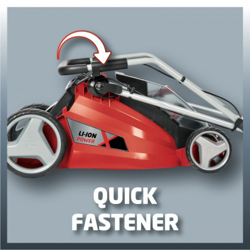 Tondeuse à gazon sans fil – GE-CM 43 Li M – Largeur de coupe 43 cm – 2 batteries 18 V 4,0 Ah - EINHELL 