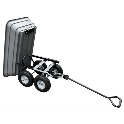 Chariot de jardin 4 roues - 75 litres capacité 135 kg