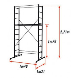 Echafaudage "Classik" B4 hauteur de travail 4m - CENTAURE 