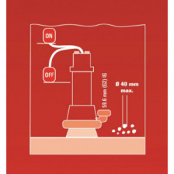 Pompe pour eaux chargées – GC-DP 1340 G – Débit 23 000 l/h – Corps fonte et inox RECONDITIONNE - EINHELL