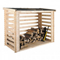 Abri bûches toit (bois + toile bitûmée) 3,5 stères - Jardipolys
