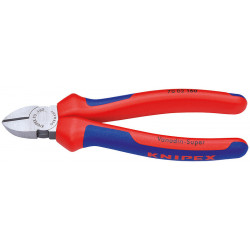 Pince coupante diagonale 140 mm poignées bi-matière de marque KNIPEX , référence: B3994100