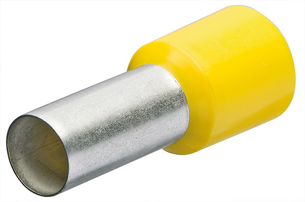 Embout de câble jaune avec col plastique - 20mm/6mm²