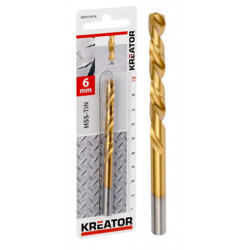 Foret métaux en titane HSS Ø 2,5x57mm - 2 pièces - Kreator