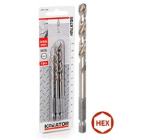 Forets à métaux HSS Ø 4 5 6 mm 3 pièces