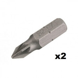 Embout de vissage Pozidriv n°1 (25mm) - 2 pièces de marque Kreator, référence: B4033800