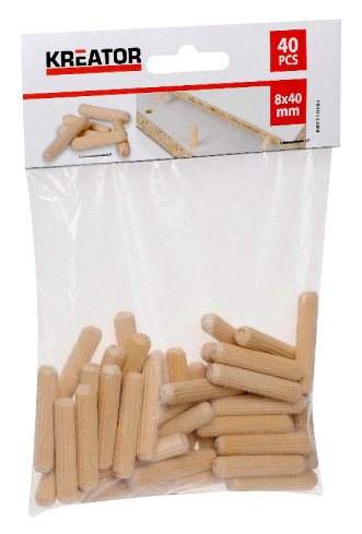 Accessoires KREATOR 40 taquets en bois 10 / 40 mm Bois Pour les connexions de bois rond - vue 2