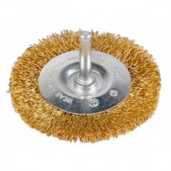 Brosse métallique rotative laiton plate Ø 75 mm de marque Kreator, référence: B4042100