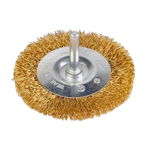 Brosse métallique rotative laiton plate Ø 75 mm - Kreator