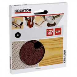Lot de  5 disques abrasifs pour meuleuse - grain 24 - Ø 125 mm - Kreator