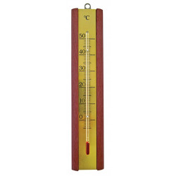 Thermomètre d'intérieur en bois et laiton de marque FAITHFULL, référence: J4058700
