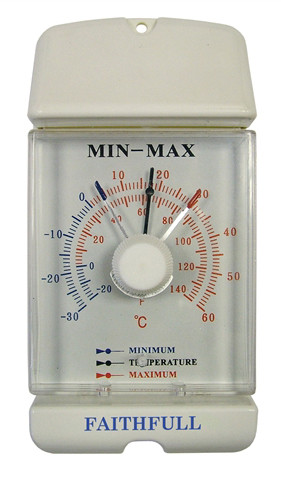Thermomètre cadran mini-maxi
