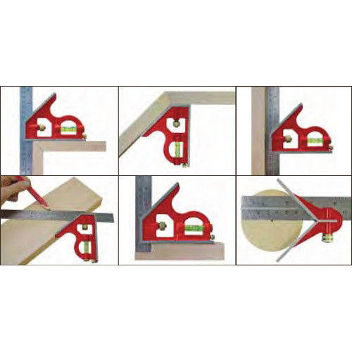 Combinaison d'équerre avec rapporteur d'angle