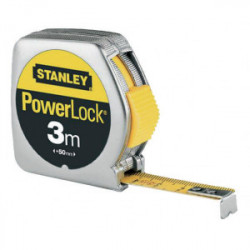 Mesure Powerlock métal 3mx12,7mm - STANLEY