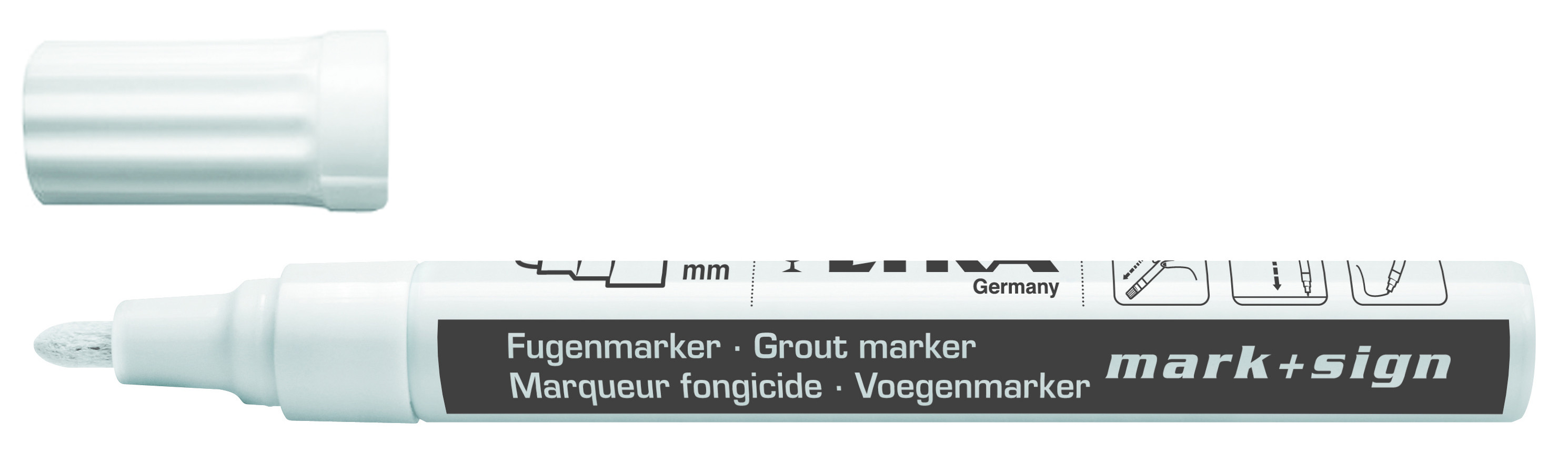 Marqueur feutre fongicide blanc