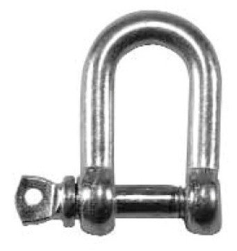 Manille zinguée 6mm intérieur 25x13mm