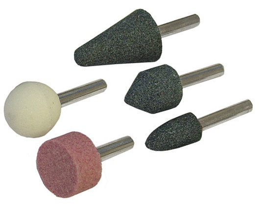 Lot De 5 Meules Abrasives Sur Tige AERZETIX - Ponçage Polissage Pour Métaux Verre Céramique Plastique