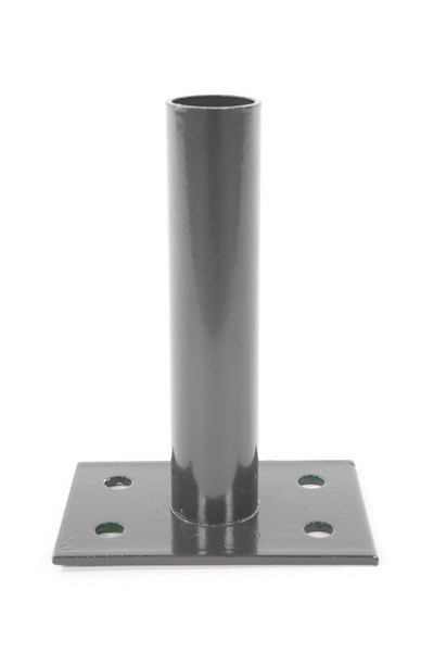 Platine poteau rond GRIS